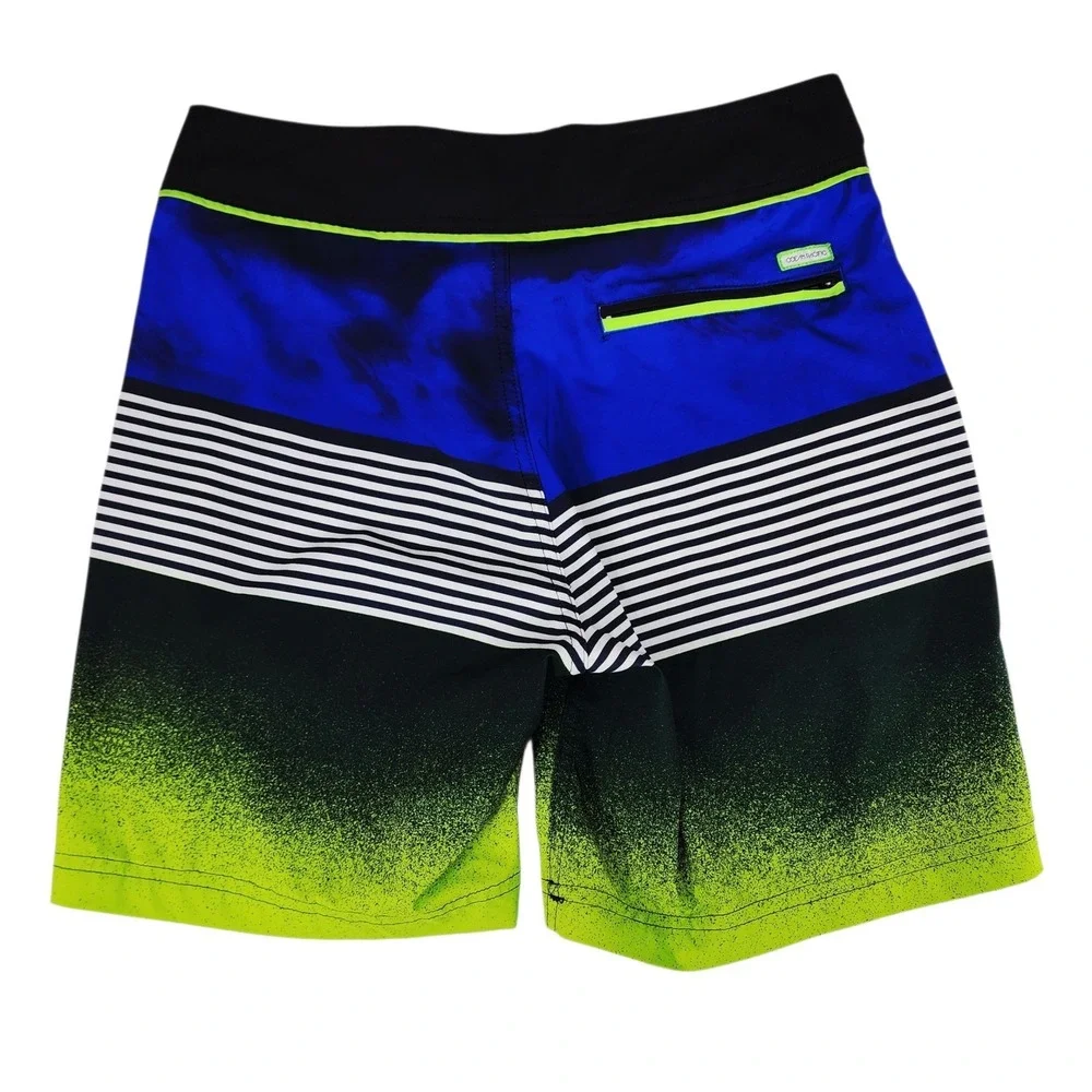 OP Ocean Pacific Board‎ Short sz 30 Men Neon Green Royal Blue OPFBSY Skater Surf